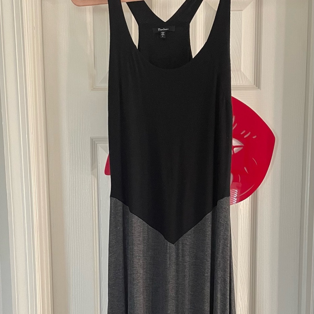 Monteau Black and Gray Maxi Dress